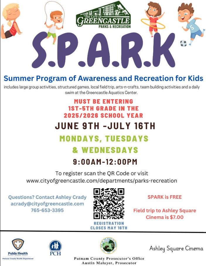 Children playing on a flyer for the SPARK Program