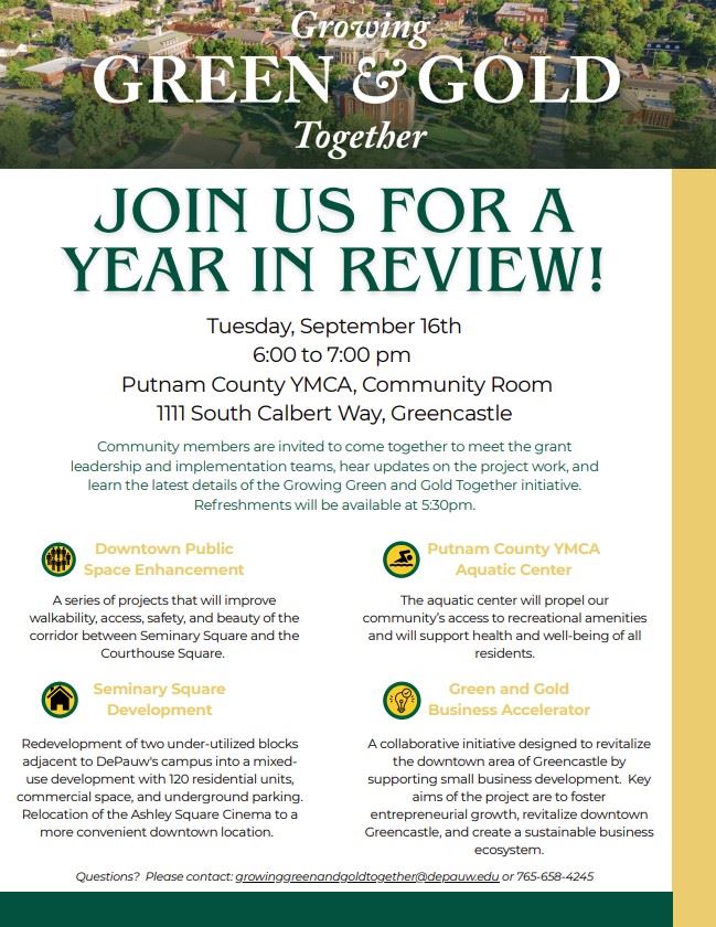 A year in review flyer for the Putnam County YMCA