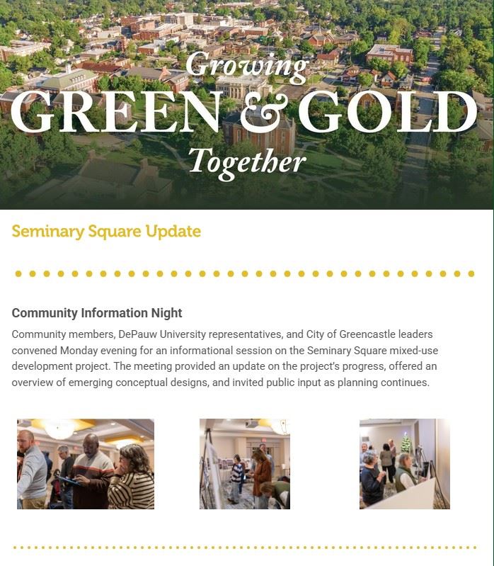 Growing Green & Gold Together newsletter picture