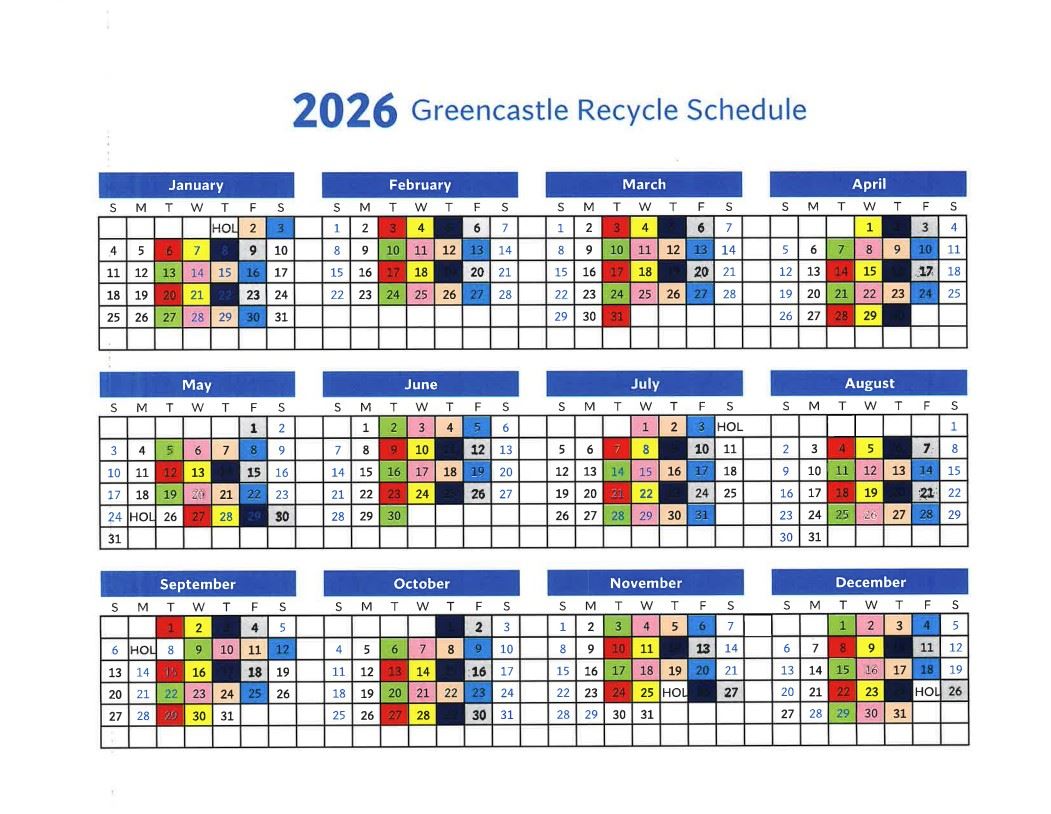 Trash & Recycling Calendar