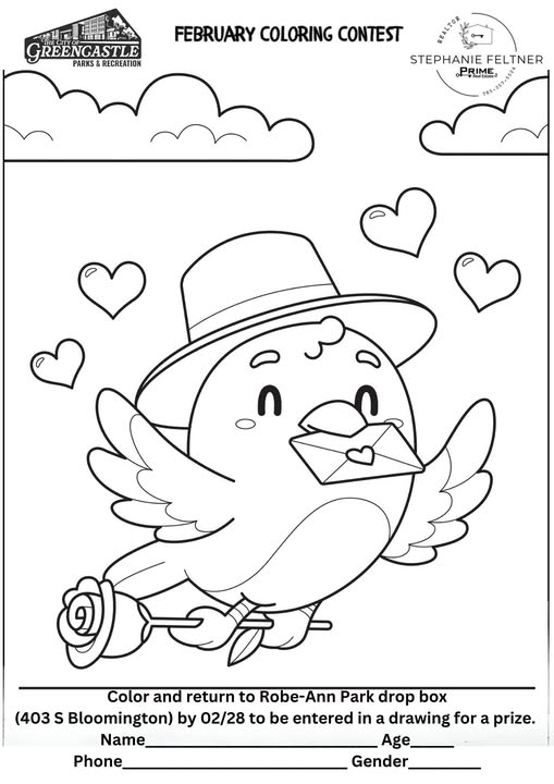 February's coloring page